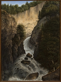 Mountain waterwall in St. Gervais by Cyprian Lachnicki