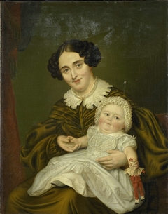 Mrs. Carp and her young Son by Louis Moritz