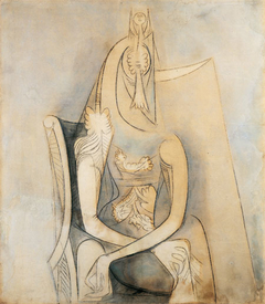 Mujer sentada by Wifredo Lam