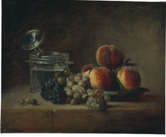 Nature morte au plateau de pêches by Jean-Baptiste-Siméon Chardin