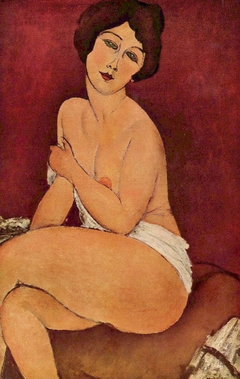 Nude Sitting on a Divan by Amedeo Modigliani