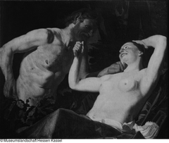 Nymphe und Satyr ("Das lustige Paar") by Gerard van Honthorst