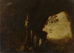 Nymphs in a Grotto with Ancient Ruins by Petrus van Hattich