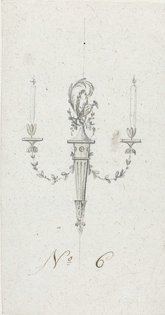 Ontwerp voor een kandelaar (No. 6) by Abraham Meertens