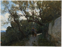 Paisaje en las cercanías de Génova o En el bosque by Serafín Avendaño