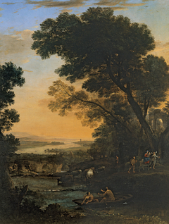 Pastoral Landscape with the Flight into Egypt by Claude Lorrain