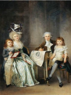 Portrait d'un architecte et de sa famille by Marguerite Gérard