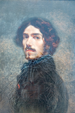 Portrait de Delacroix d'après son Autoportrait des Offices by Hippolyte Charles Gaultron