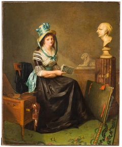 Portrait of a Female Artist by Marie-Victoire Lemoine