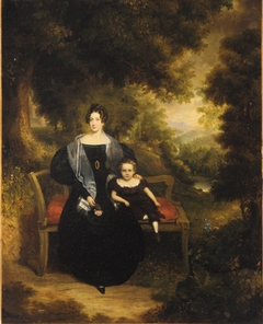 Portrait of a Lady and Child by George W Twibill