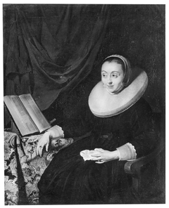 Portrait of a Woman with a Book by Thomas de Keyser