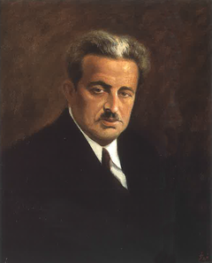 Portrait of Amin Al-Rihani by Moustafa Farroukh