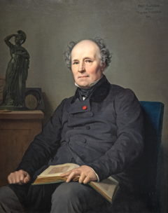 Portrait of Édouard Gatteaux (1788-1881), sculptor and medalist by Paul-Hippolyte Flandrin