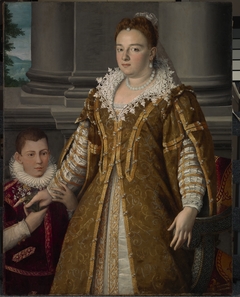 Portrait of Grand Duchess Bianca Capello de Medici with Her Son by Alessandro Allori