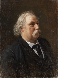 Portrait of Knud Larsen Bergslien by Johanne Mathilde Dietrichson