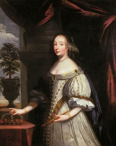 Portrait of Marie Jeanne Baptiste of Savoy-Nemours (1644-1724), Duchess of Savoy. by Charles Beaubrun