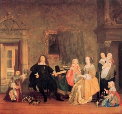 Portrait of the Family Hinlopen by Gabriël Metsu