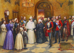 Reception of the Emperor and Empress of Russia at Balmoral, 22 September 1896 by Amédée Forestier