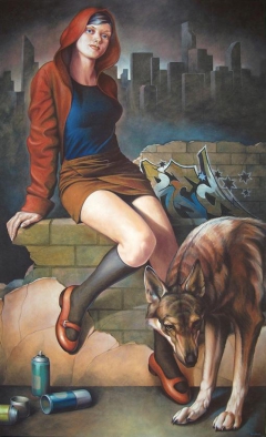 Red Riding Hood of the street by Fran Recacha