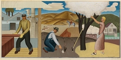 Resources of the Soil (Mural Study, Ukiah, California Post Office) by Ben Cunningham