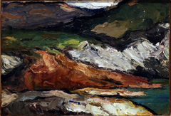 Rocks at the Seashore (Rochers au bord de la mer) by Paul Cézanne