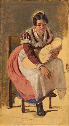 Roman woman with a child by Wilhelm Marstrand