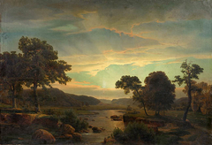 Romantische Landschaft by Karl Friedrich Lessing