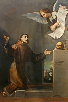 Saint Francis receives the Seven Privileges from the Angel by Jusepe de Ribera