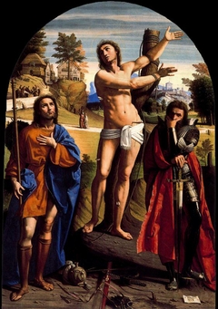 Saints Sebastian, Roch and Demetrius by Ortolano