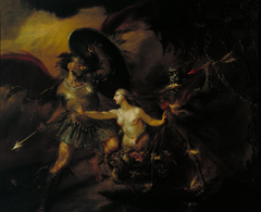 Satan, Sin and Death (A Scene from Milton's `Paradise Lost') by William Hogarth