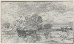 Schets van een landschap met water by Willem Roelofs I