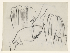 Schets van enkele koeien by Leo Gestel