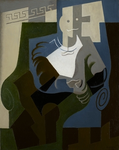 Seated Harlequin by Juan Gris