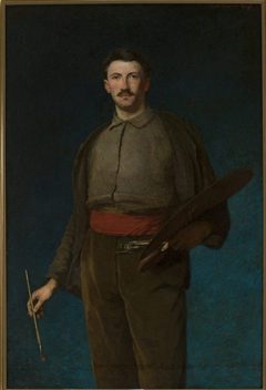 Self-portrait with a palette. by Ludwik de Laveaux