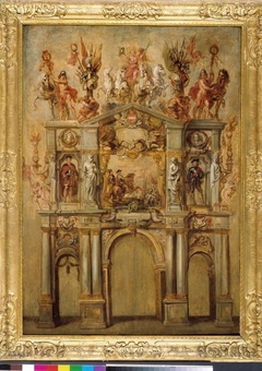 Sketch of the front of the triumphal arch of the Cardinal-Infant Ferdinand by Theodoor van Thulden