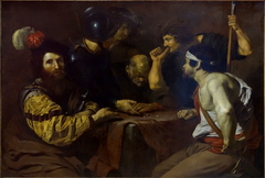 Soldats jouant aux dés la tunique du Christ by Nicolas Régnier