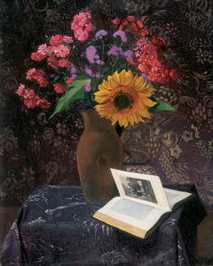 Soleil et roses crimson by Félix Vallotton