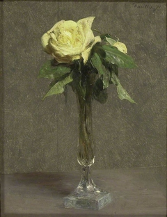 Still Life: A yellow Rose by Henri Fantin-Latour