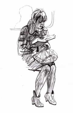 subway sketch by Natalia Mikhalchuck