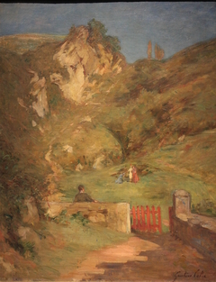 Sur la route du Castillo à Pasajes by Gustave Colin