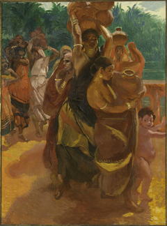 Sur le Pont de Trichinopoly (Inde) by Paul-Albert Besnard