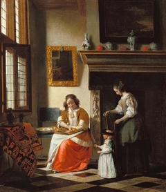 Teaching a Child to Walk by Pieter de Hooch