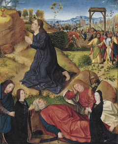 The Agony in the Garden with Kneeling Donors of the De Jode Family by Anonymous