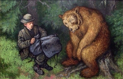 The Ash Lad and the Bear by Theodor Kittelsen