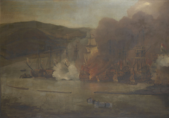 The Attack on Shipping in Bugia, 18 May 1671 (II) by Willem van de Velde the Younger