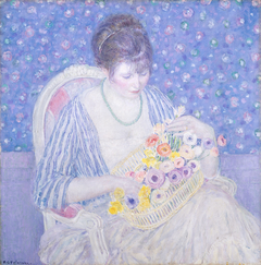 The Basket of Flowers by Frederick Carl Frieseke