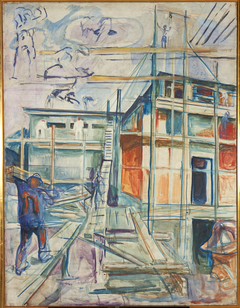 The Building of the Winter Studio by Edvard Munch