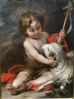 The Infant Saint John Playing with a Lamb by Bartolomé Esteban Murillo