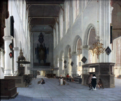 The Interior of the Oude Kerk in Delft by Hendrick Cornelisz van Vliet