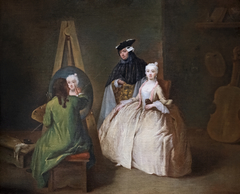 The painter's studio by Pietro Longhi